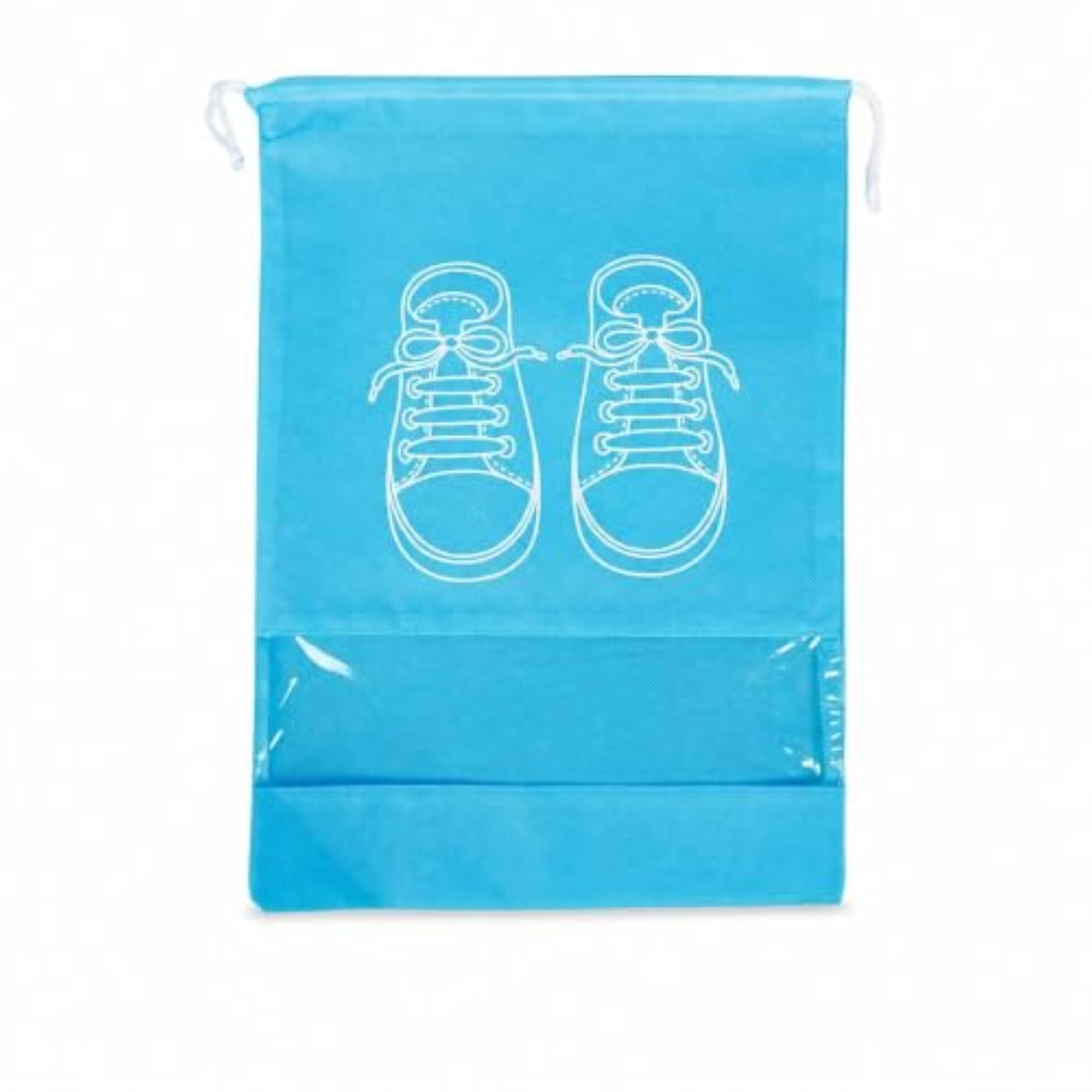 Travel Shoe Bags Dustproof Drawstring Storage Pouches, Sky Blue